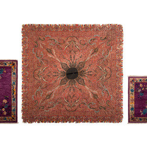 Appraisal: Two Chinese Area Rugs together with a paisley tapestry Tapestry