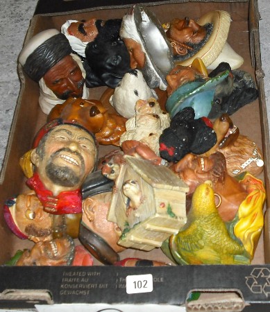 Appraisal: Collection of Various Bossons Wall Masks to include Boxer Dog