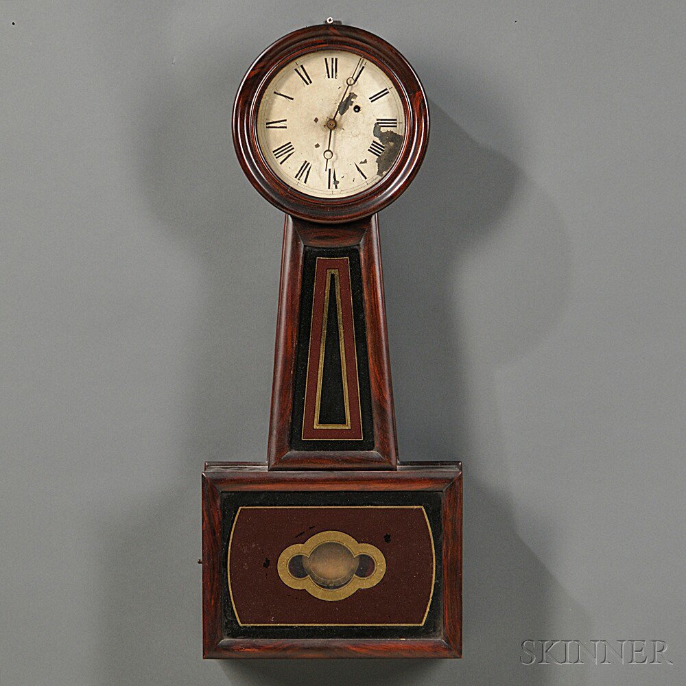 Appraisal: Rosewood Grained No Wall Timepiece E Howard Co Boston c