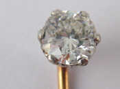 Appraisal: A diamond stick pin the old brilliant cut diamond of