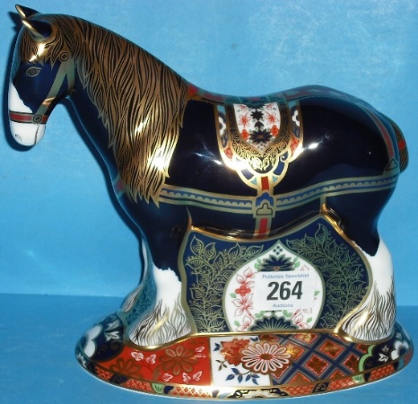 Appraisal: Royal Crown Derby Paperweight Sinclairs Shire Horse with certificate boxed