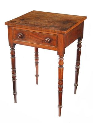 Appraisal: An early th century mahogany side table with a frieze