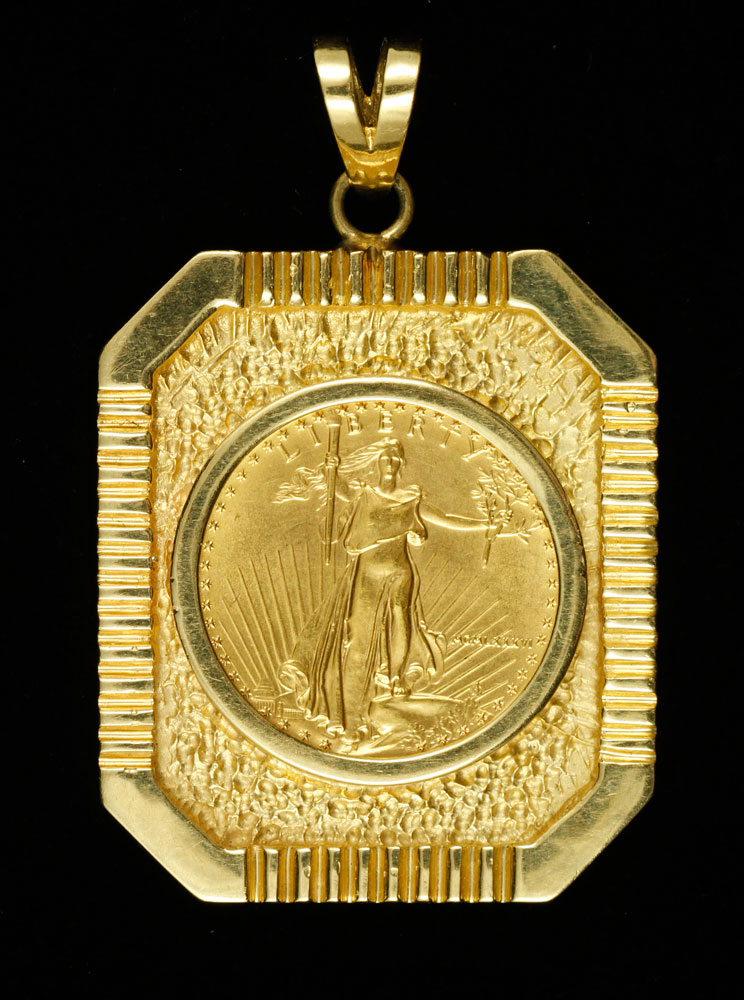 Appraisal: - US Liberty Gold Coin Pendant US Liberty gold coin