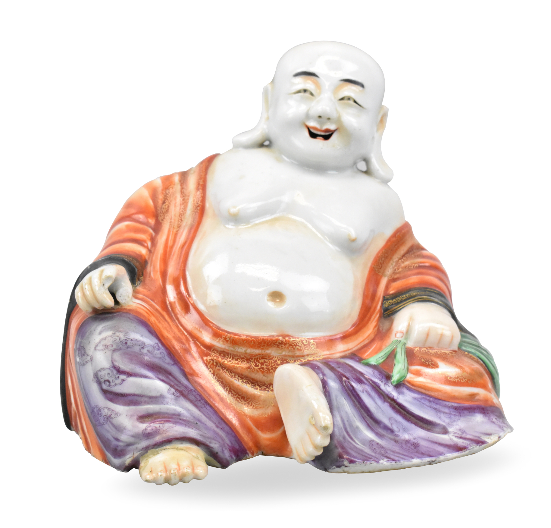 Appraisal: A Chinese famille rose buddha figure dating from the Qianlong