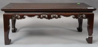 Appraisal: Chinese hardwood stand or small table with carved lotus decoration