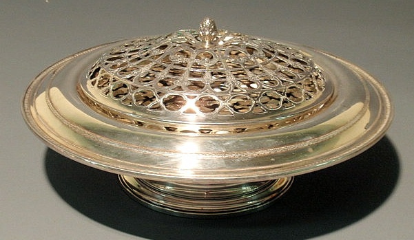 Appraisal: Sterling silver floral centerpiece bowl by Gorham with a silverplate