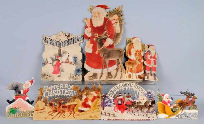 Appraisal: Lot of Cardboard Die-Cuts Description German Mostly Santas Condition Excellent