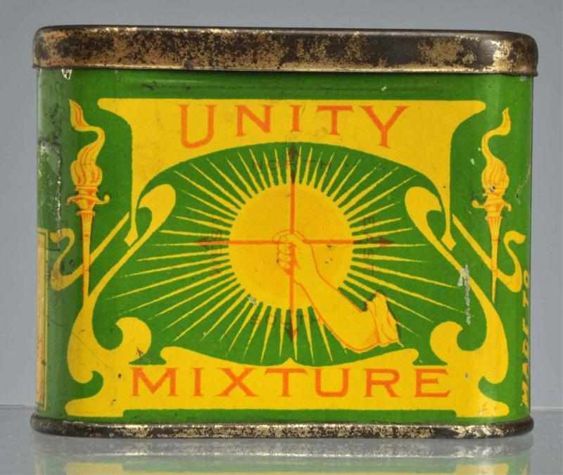 Appraisal: Unity Mixture Pocket Tobacco Tin Description Rare and desirable tin