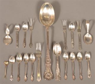 Appraisal: Lot of Various Sterling Silver Spoons and Forks Including a