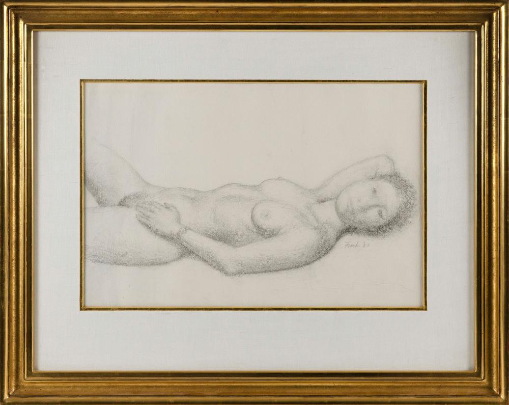 Appraisal: FRANK ROGERS AMERICA CONTEMPORARY STUDY OF A FEMALE NUDE PENCIL