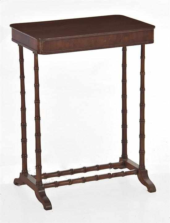 Appraisal: New York Classical mahogany occasional table circa rectangular top with