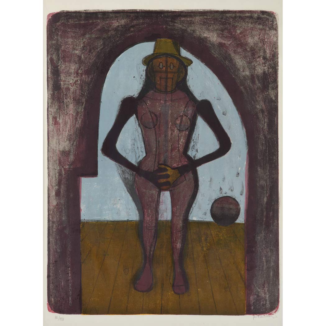 Appraisal: Rufino Tamayo - FEMME AU COLLANT ROSE PEREDA Color lithograph