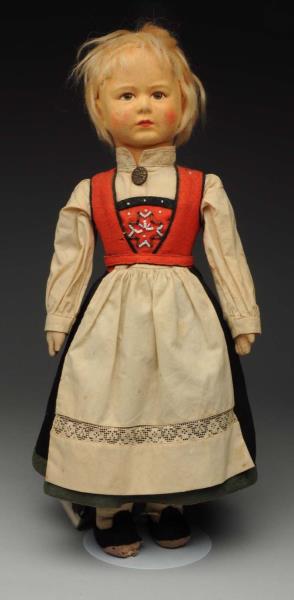 Appraisal: Desirable Ronnaug Petterssen Cloth Doll All cloth with molded felt