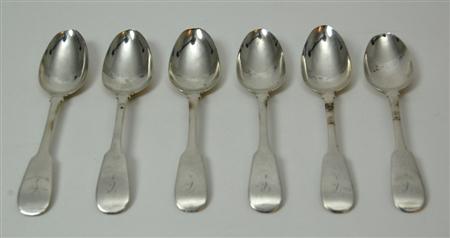 Appraisal: Dundee - a set of six Scottish provincial teaspoons William