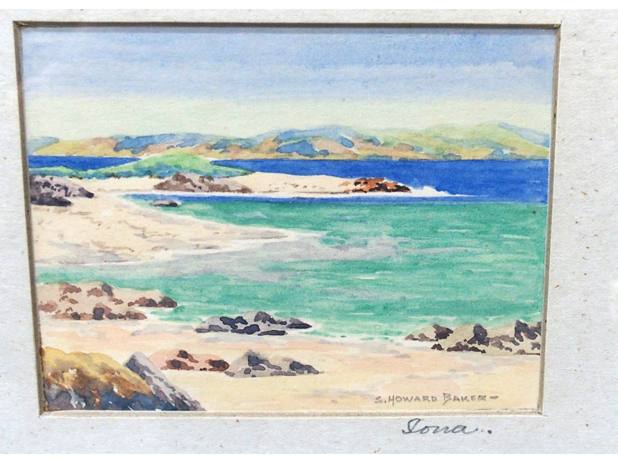 Appraisal: S HOWARD BAKER Iona signed watercolour