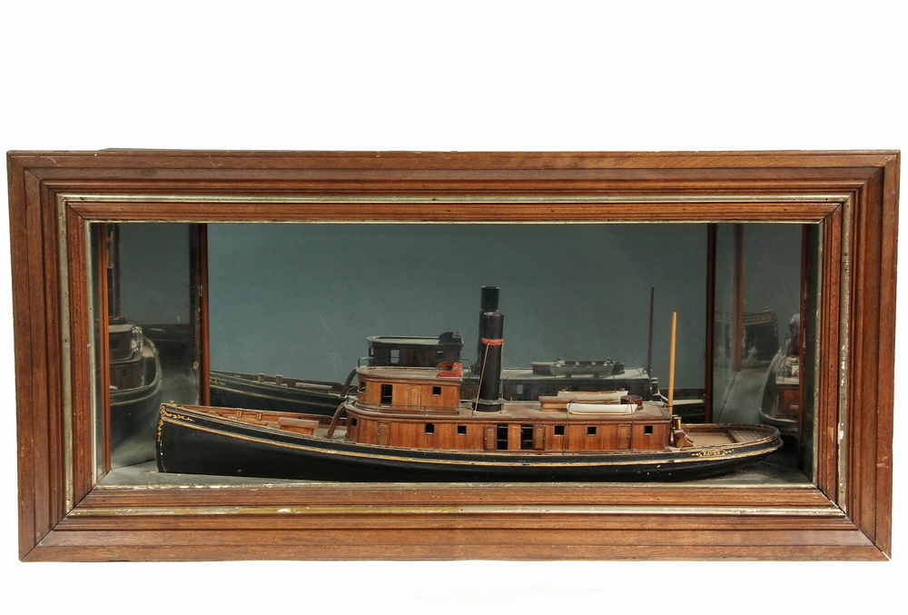 Appraisal: CASED SHIP MODEL - Full Hulled Builder's Model in Mirrored