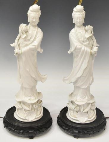 Appraisal: lot of Chinese porcelain figures of Guanyin now fashioned as