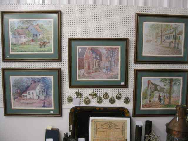 Appraisal: Lot of Vernon Wooten Lithographs Colonial street scenes image area