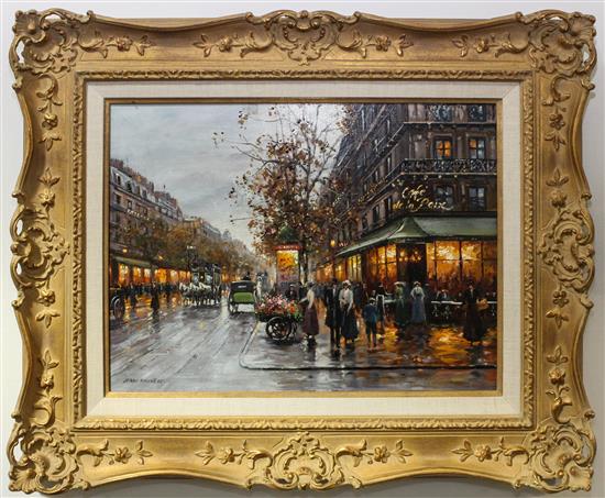 Appraisal: Sale Lot Jean Faurege th century Le Boulevard des Capucines