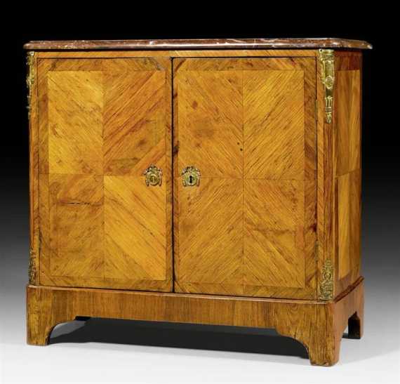 Appraisal: SMALL SIDEBOARD Louis XV France circa Tulipwood rosewood and precious