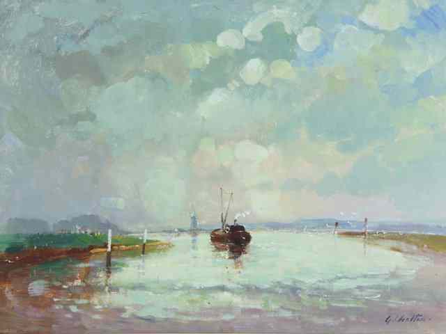 Appraisal: Geoffrey Chatten Breydon Water Norfolk signed oil on board cm