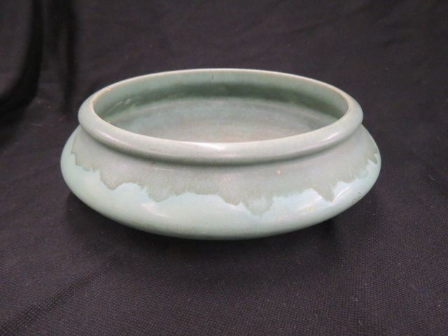 Appraisal: Roseville Carnelian Pottery Bowl blue-green diameter