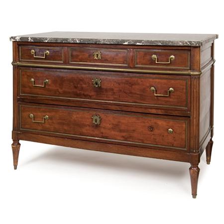 Appraisal: Louis XVI Brass Bound Mahogany Commode Estimate -