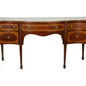 Appraisal: A George III Style Mahogany Sideboard Mid th Cenury Height