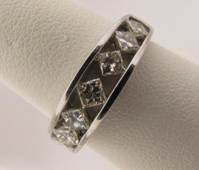 Appraisal: Lady's K white gold diamond reticulated band with ct total