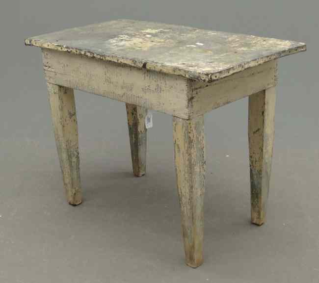 Appraisal: Early metal top painted table Top '' x '' ''