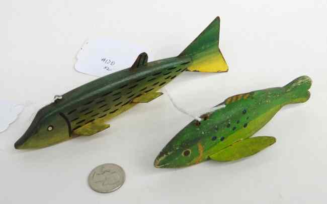 Appraisal: Pair painted fish decoys