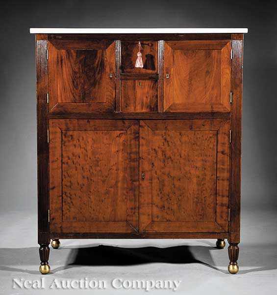 Appraisal: An American Federal Mahogany Brandy Cabinet early th c white