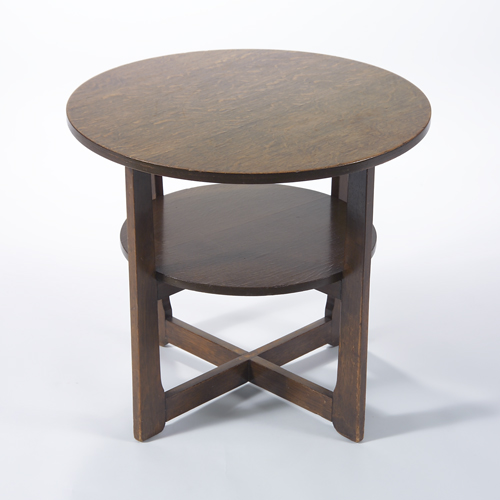 Appraisal: Arts Crafts round table Unmarked x dia