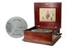 Appraisal: TABLETOP MUSIC BOX - Molded Mahogany Cased Disc Player by