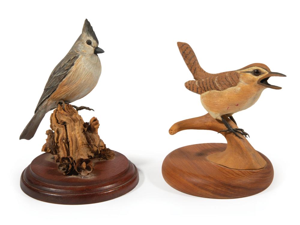 Appraisal: Two Louisiana Bird Carvings by Buddy Crovetto New Orleans incl