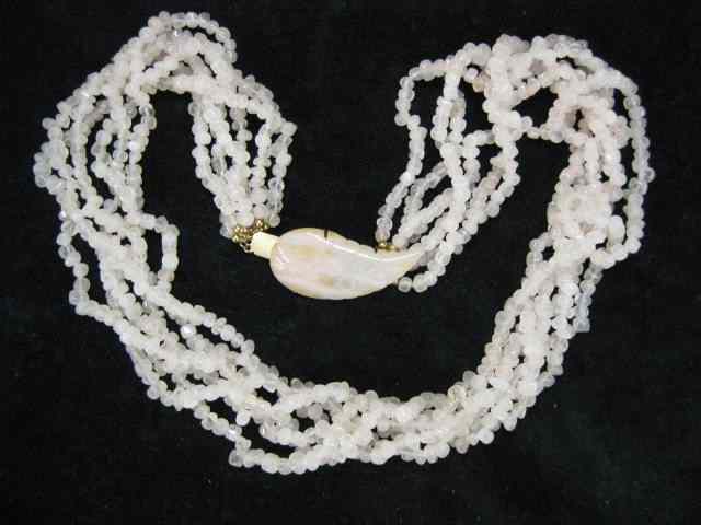 Appraisal: Rose Quartz Necklace six strand '' long