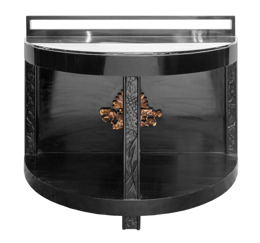 Appraisal: JAMES MONT ASIAN MANNER EBONIZED CONSOLE TABLE James Mont Asian