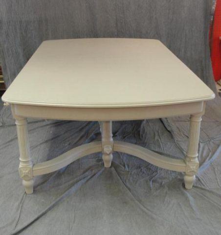 Appraisal: Paint Decorated Piece Dining Table From a Larchmont home Dimensions