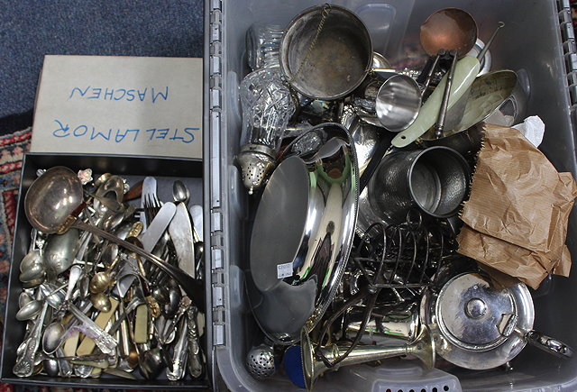 Appraisal: A QUANTITY OF VARIOUS SILVER PLATED FLATWARE spoons ladles sugar