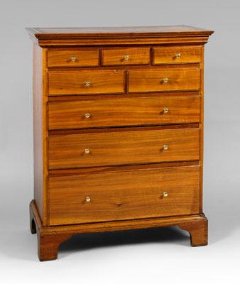 Appraisal: Diminutive North Carolina walnut chest walnut and cherry with yellow