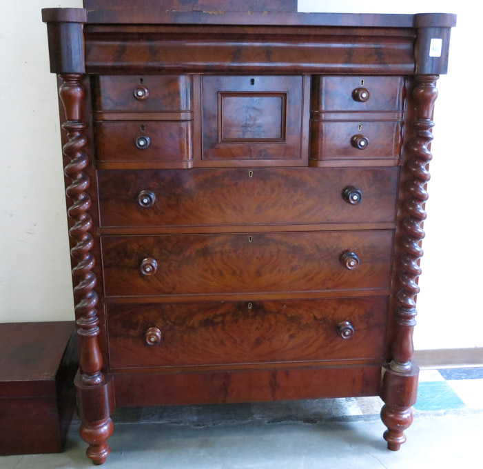 Appraisal: VICTORIAN MAHOGANY CHEST OF DRAWERS Scottish th century having five