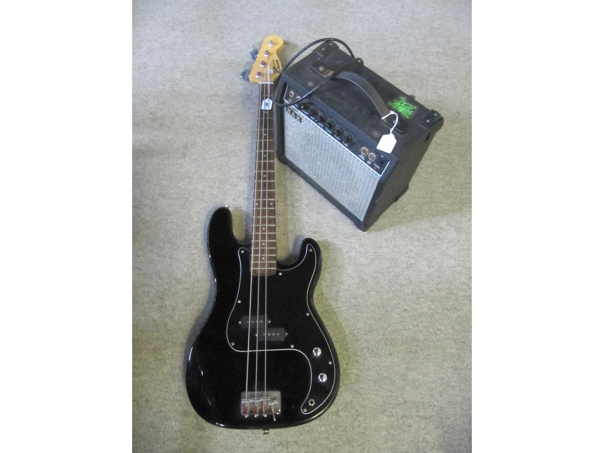 Appraisal: A Jim Deacon bass guitar and amp