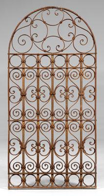 Appraisal: Suite of four French wrought iron panels architectural panels with