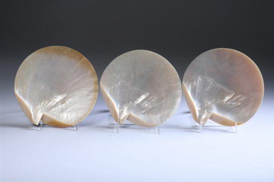 Appraisal: SIX ABALONE SHELL DISHES - in wide