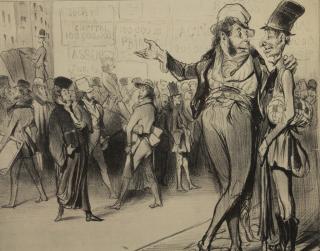 Appraisal: Attr Honore Daumier Attr Honore Daumier France - Image Size