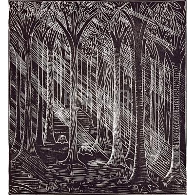 Appraisal: WHARTON ESHERICK - Woodblock print on rice paper from Song