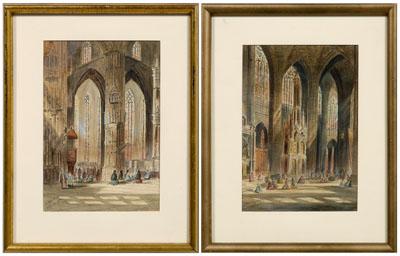 Appraisal: Pair T M Rooke watercolors Thomas Matthew Rooke British -