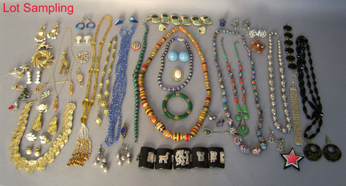 Appraisal: Costume jewelry to include beaded necklaces earrings etc Provenance Collection