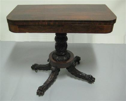 Appraisal: Classical carved mahogany game tablenew york circa