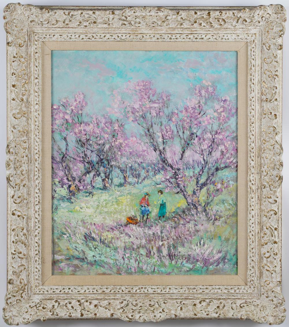 Appraisal: CLIFFORD F SILSBY - THE PICNICoil on canvas unsigned x